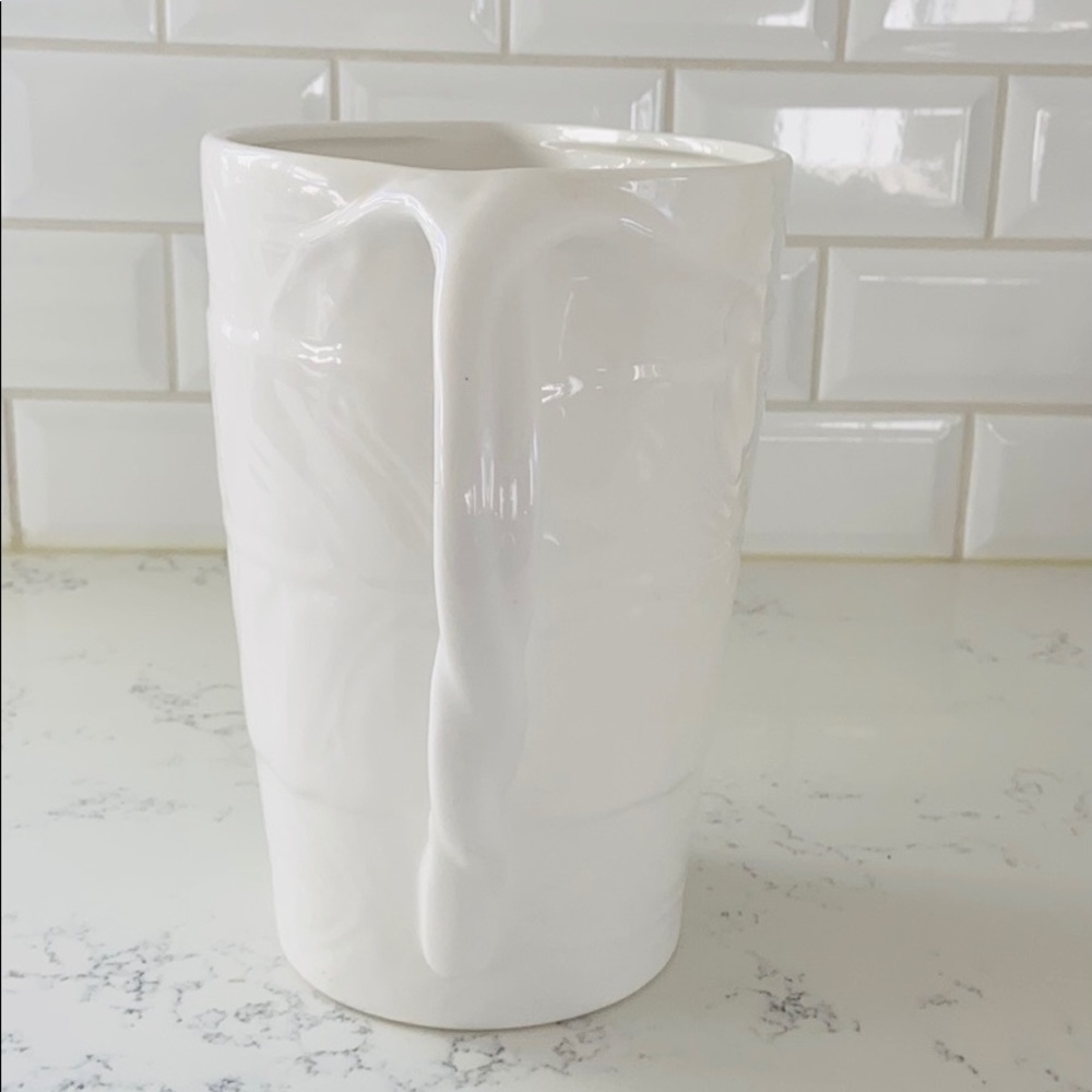 10 Strawberry Street white leaf texture pitcher - Picture 7 of 14